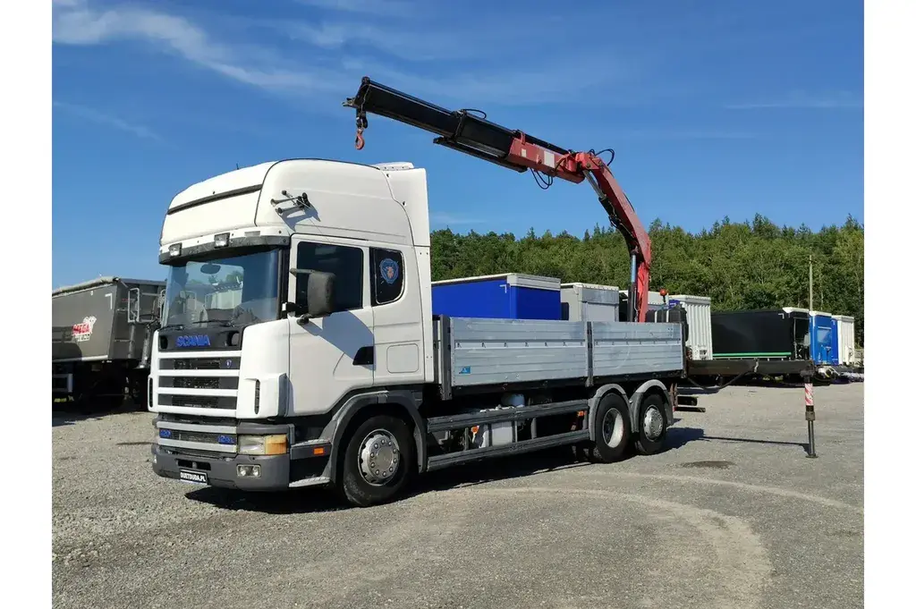 Scania 124L 420 6x2 Retarder HDS FASSI F170 Budowlanka Ciężarowe 2001