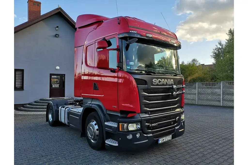 Scania R520 V8 E 6 Standard Retarder Felgi Aluminiowe Niski Przebieg Ciężarowe 2014