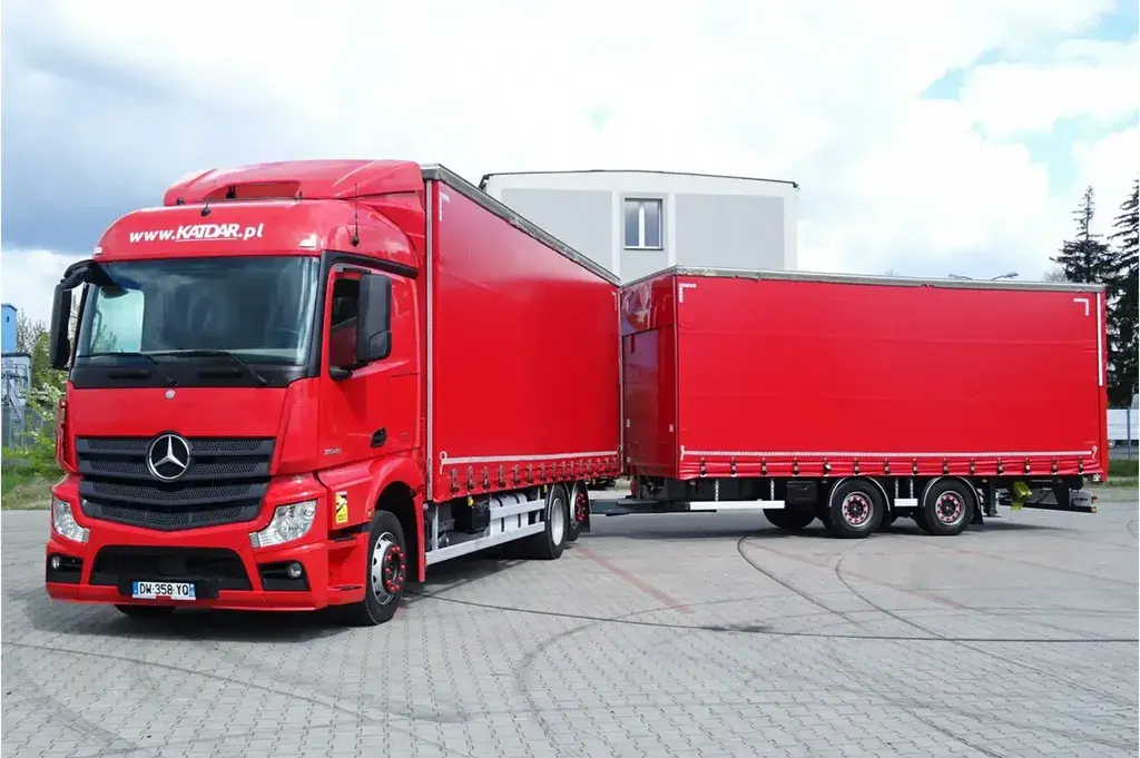 Mercedes Benz ACTROS 2543 Euro 6 Firanka tandem przestrzenny  piękny Ciężarowe 2016