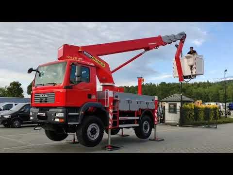 MAN TGM 18 280 4x4 Zwyżka Bison Palfinger TKA 28 Podnośnik Koszowy Ciężarowe 2009